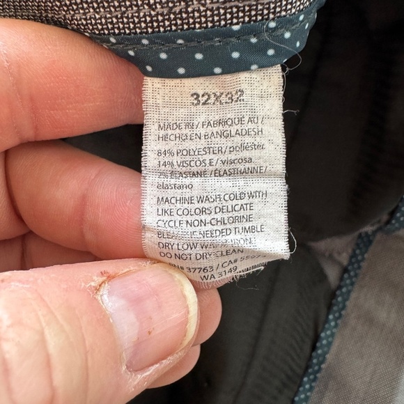 Perry Ellis Men's Flat Front Slim Fit Casual Dress Pant Gray Trouser Size‎ 32x32 - Picture 6 of 13